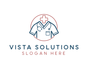 Medical Doctor Scrubs logo design