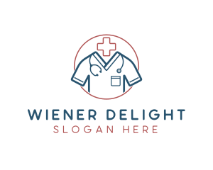 Medical Doctor Scrubs logo design