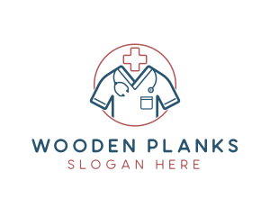 Medical Doctor Scrubs logo design