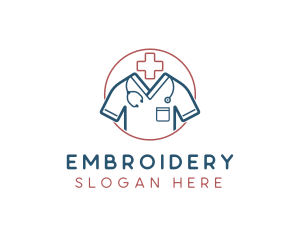 Medical Doctor Scrubs logo design