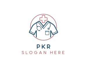 Medical Doctor Scrubs logo design