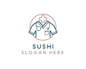 Medical Doctor Scrubs logo design