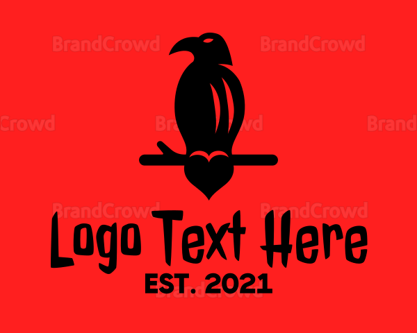 Bird Vulture Heart Logo
