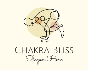 Chakra - Yoga Stretch Pose logo design