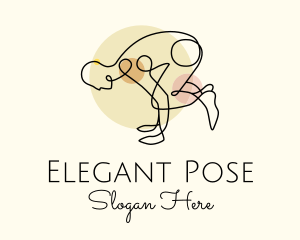 Pose - Yoga Stretch Pose logo design