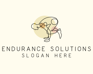 Yoga Stretch Pose logo design