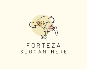 Yoga Stretch Pose logo design