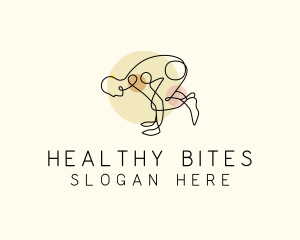 Yoga Stretch Pose logo design