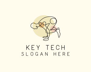 Yoga Stretch Pose logo design