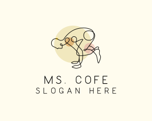 Yoga Stretch Pose logo design