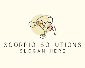 Yoga Stretch Pose logo design