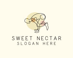 Yoga Stretch Pose logo design