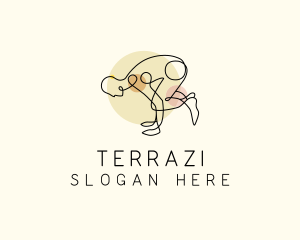 Yoga Stretch Pose logo design