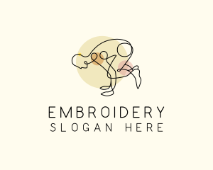 Yoga Stretch Pose logo design