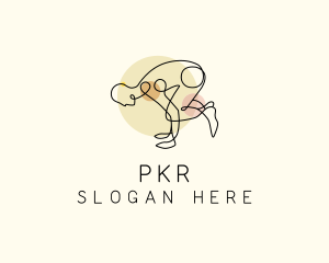 Yoga Stretch Pose logo design