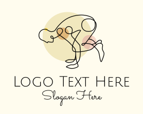 Influencer - Yoga Stretch Pose logo design