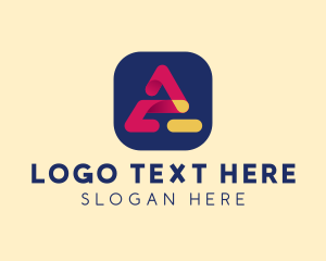 At - Mobile App Letter A logo design