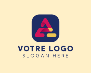 Mobile App Letter A  Logo