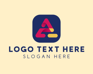 Digital App - Mobile App Letter A logo design