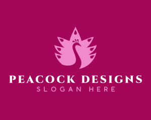 Peacock Spa Wellness logo design