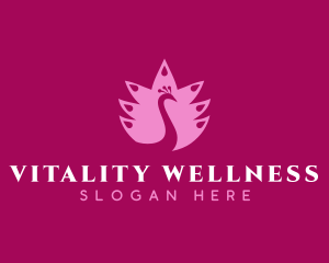 Peacock Spa Wellness logo design