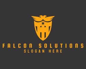 Falcon Eagle Shield  logo design