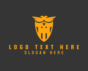 Shield - Falcon Eagle Shield logo design