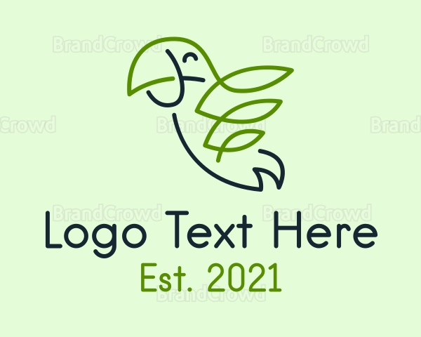 Leafy Wing Bird Logo