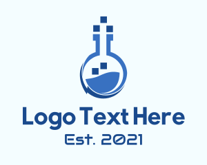 Chemistry - Digital Pixel Laboratory logo design