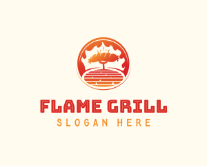 Grill - Flame Sauge Grill logo design