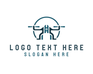 Logistics - Quadcopter Drone Tech logo design