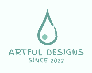 Droplet Water Paint  logo design