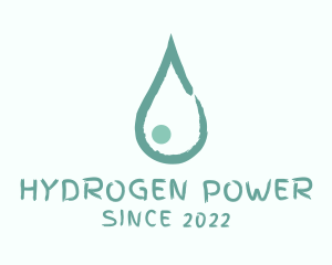 Hydrogen - Droplet Water Paint logo design
