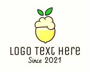 Leaf - Lemon Fruit Shake logo design