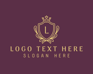 Luxe - Crown Shield Crest logo design