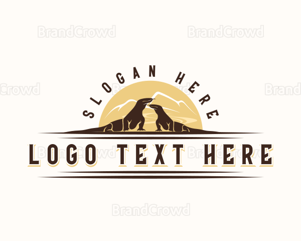 Komodo Dragon Lizard Logo