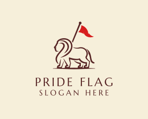 Flag - Royal Lion Flag Bearer logo design
