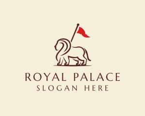 Royal Lion Flag Bearer logo design