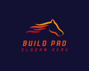 Racing - Race Fire Horse logo design