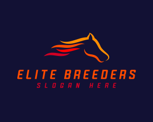 Race Fire Horse logo design