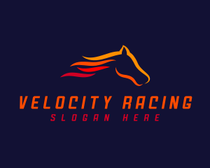 Race Fire Horse logo design