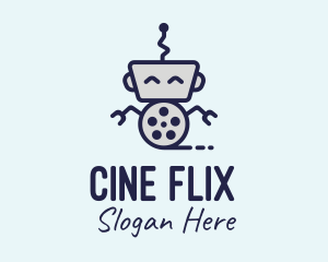 Movie - Movie Film Robot logo design