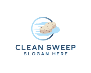Sweeping - Sponge Wipe Cleaning logo design