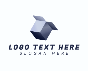 Open - 3D Package Box logo design