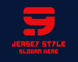 Jersey - Sporty Tech Number 9 logo design