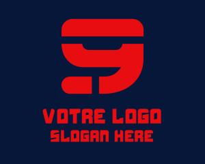 League - Sporty Tech Number 9 logo design