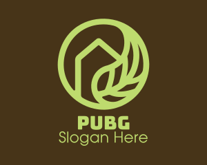 Hiking - Green Leaf House logo design