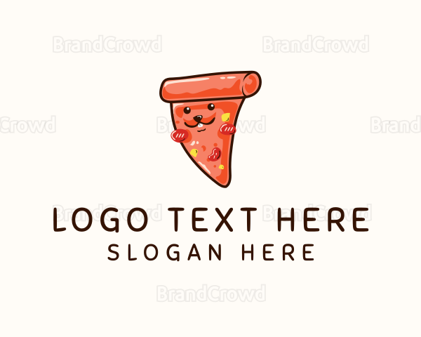 Rabbit Pizza Slice Logo