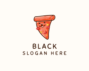 Snack - Rabbit Pizza Slice logo design