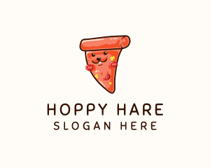 Rabbit Pizza Slice logo design